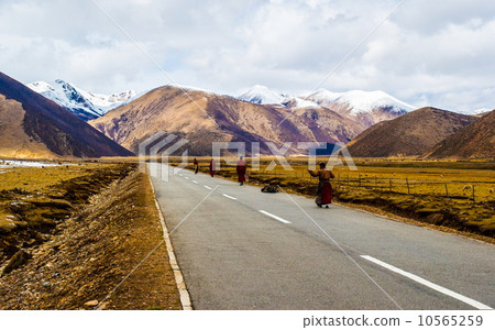 Tibet scene-Prayers go to Lhasa 10565259