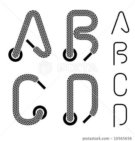 shoe lace alphabet letters A B C D 10565656