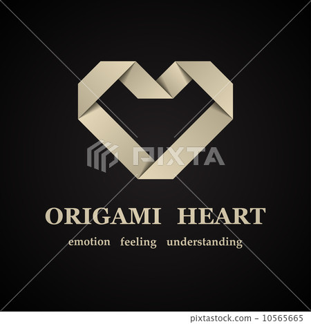 abstract origami paper heart symbol abstract origami paper heart symbol 10565665
