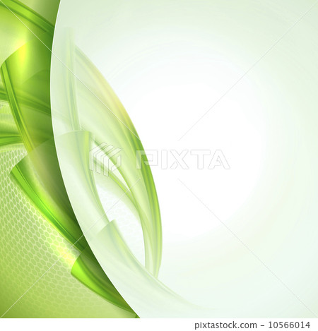 Abstract green wave background - Stock Illustration [10566014] - PIXTA