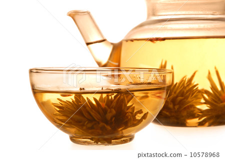 Glass teapot and cup 10578968