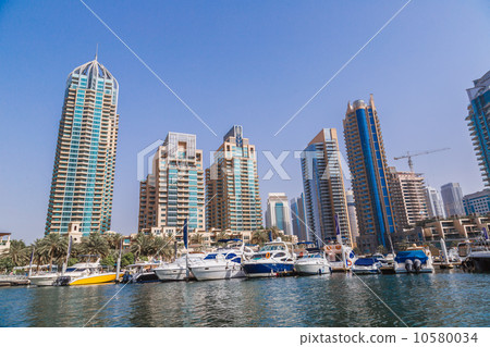 Dubai Marina cityscape, UAE 10580034