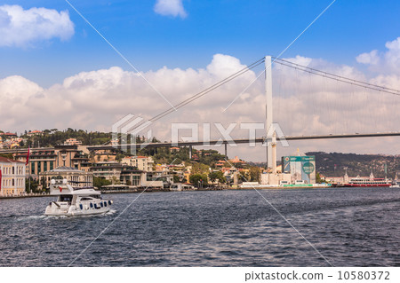Ataturk Bridge is a first suspension bridge over the Bosphorus S 10580372