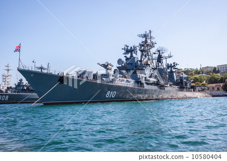 Russian warship in the Bay, Sevastopol, Crimea, Ukraine Russian warship in the Bay, Sevastopol, Crimea, Ukraine 10580404