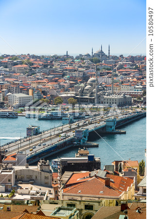 Istanbul panoramic view from Galata tower. Turkey 10580497