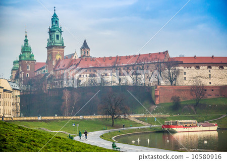 Wawel Castle and Wistula . Krakow Poland. 10580916