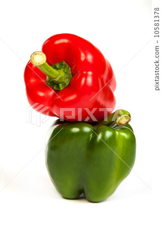 Group of seet bell peppers isolated on white Group of seet bell peppers isolated on white 10581378