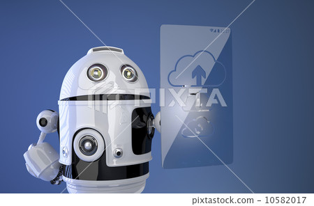 Robot works with cloud computer 10582017