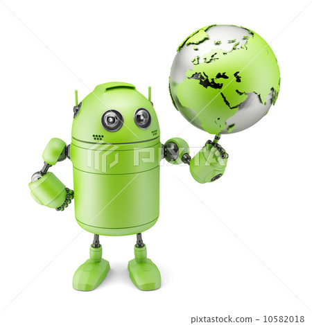 Robot inspecting a globe 10582018