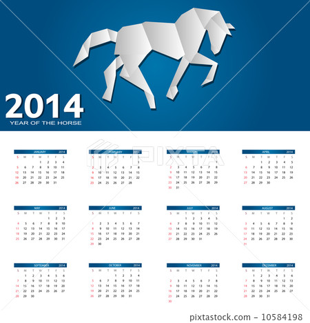 2014 new year calendar vector illustration 10584198