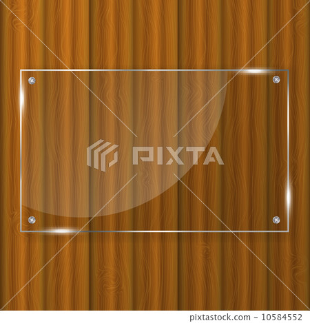 Glass frame on wood background Glass frame on wood background 10584552