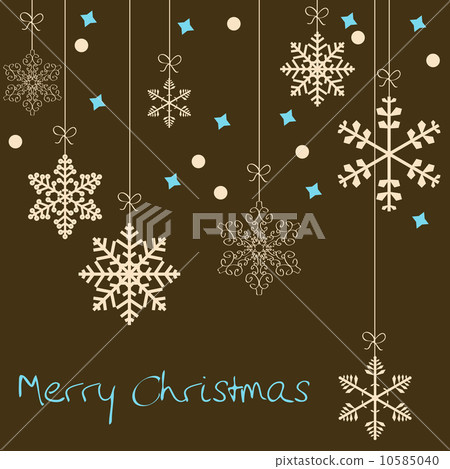 Christmas card with snowflakes 10585040
