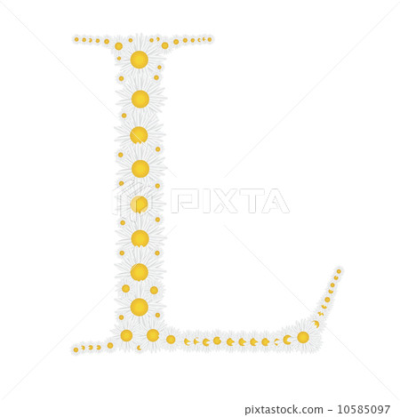 flower alphabet from White daisies vector illustration flower alphabet from White daisies vector illustration 10585097