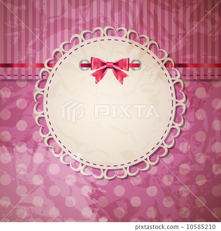 vintage frame with bow vector illustration - Stock Illustration ...