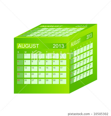 Calendar 2013. August. Vector Illustration Calendar 2013. August. Vector Illustration 10585302