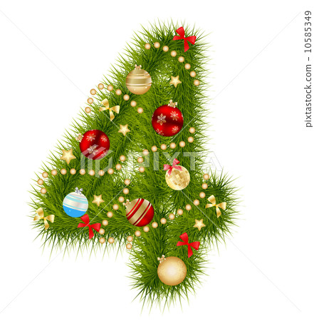 Christmas alphabet number vector illustration 10585349