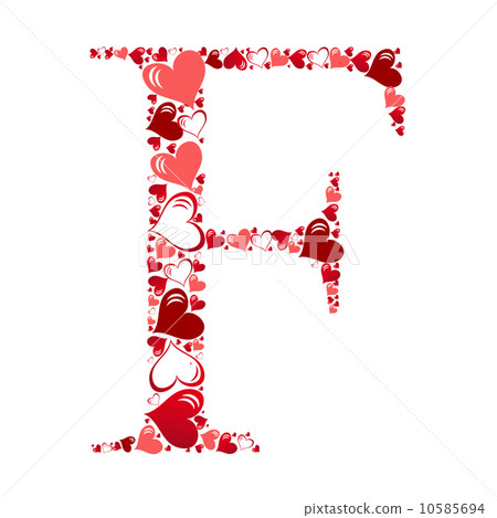 Alphabet of hearts vector illustration 10585694
