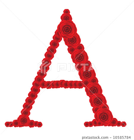 ABC from red roses, Beautiful vector illustration ABC from red roses, Beautiful vector illustration 10585784