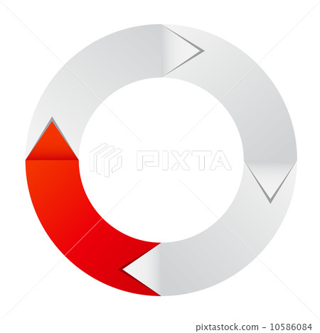 Concept of colorful circular banner with arrows for different bu 10586084