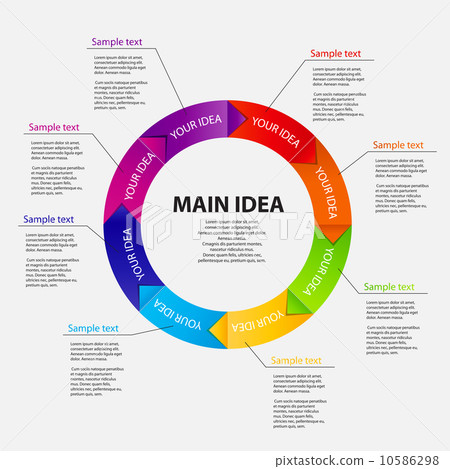 Concept of colorful circular banners for different business desi 10586298