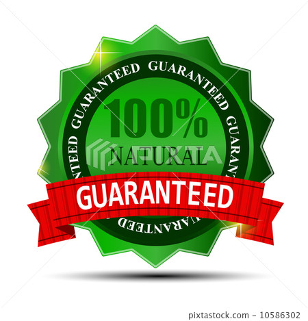100% natural green label isolated on white.vector illustration 100% natural green label isolated on white.vector illustration 10586302