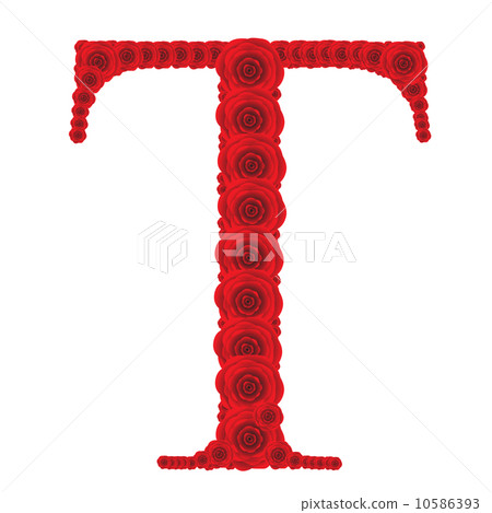 ABC from red roses, Beautiful vector illustration ABC from red roses, Beautiful vector illustration 10586393