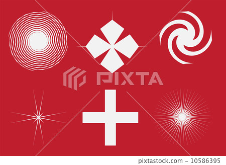 Red and white hypnotic background. Red and white hypnotic background. 10586395