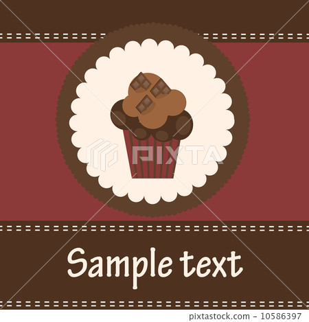 Card with a cupcake. vector illustration. Vector illustration. 10586397