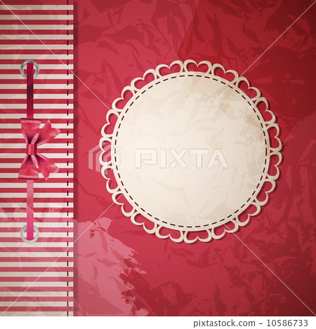 Vector greeting card or cover with bow. Space for your text or p Vector greeting card or cover with bow. Space for your text or p 10586733