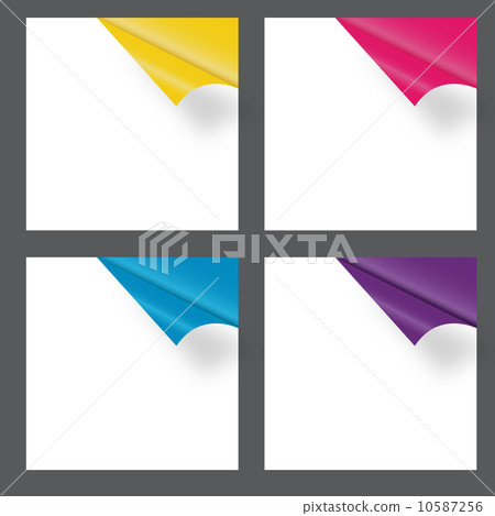Set of gift cards with rolled corners. vector illustration Set of gift cards with rolled corners. vector illustration 10587256