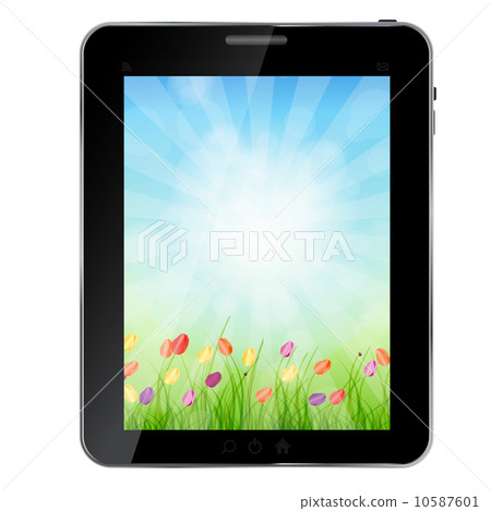 A ecologic abstract Tablet PC illustration 10587601