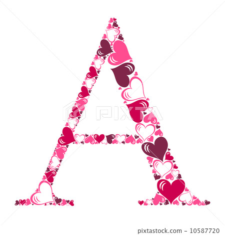 Alphabet of hearts vector illustration 10587720