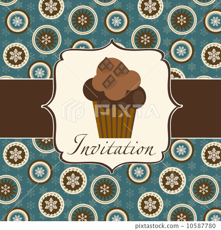 cupcake invitation background. Vector illustration. cupcake invitation background. Vector illustration. 10587780