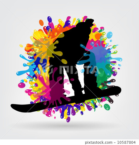 snowboarding background vector illustration 10587804