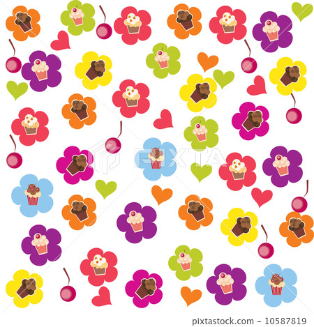 seamless cake pattern. Vector illustration 10587819
