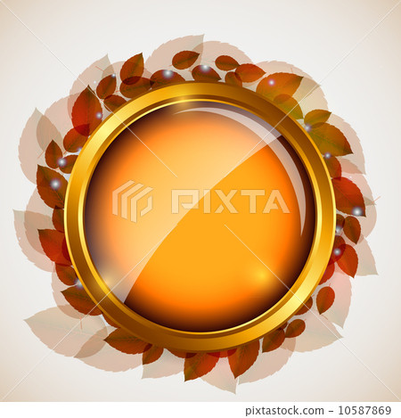 Abstract nature background with leaves. Vector iilustration 10587869