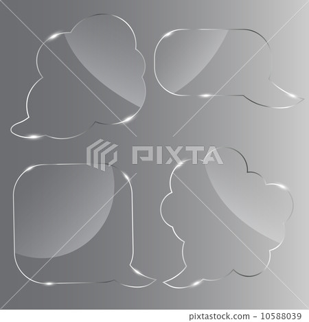 Set of realistic glass speech bubbles. Vector illustration. Set of realistic glass speech bubbles. Vector illustration. 10588039