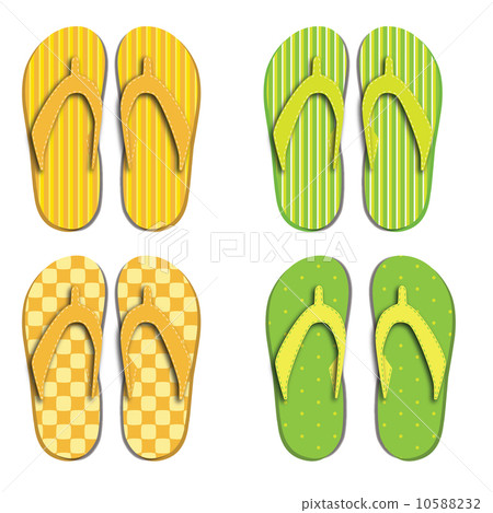 Set flip flops isolated on white background - Stock Illustration ...