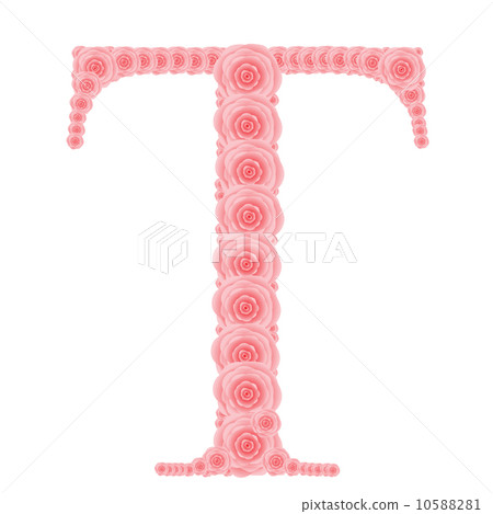 ABC from red roses, Beautiful vector illustration 10588281