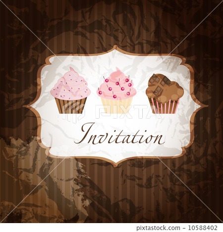 cupcake invitation background 10588402