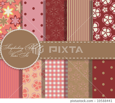 set of beaautiful vector paper for scrapbook 10588441