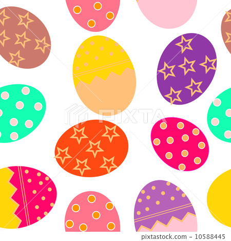 Vector Easter Seamless pattern with eggs background 10588445