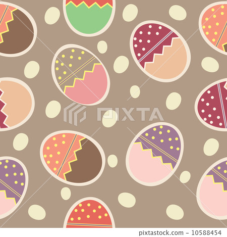 Vector Easter Seamless pattern with eggs background 10588454