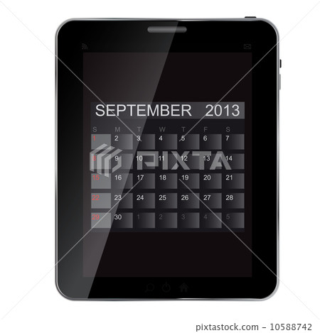 2013 year calendar on abstract design Tablet. Vector illustrati 2013 year calendar on abstract design Tablet. Vector illustrati 10588742
