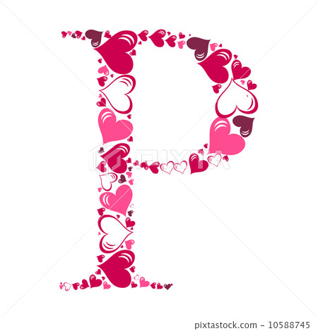 Alphabet of hearts vector illustration Alphabet of hearts vector illustration 10588745