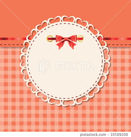 vintage frame with bow vector illustration vintage frame with bow vector illustration 10589208