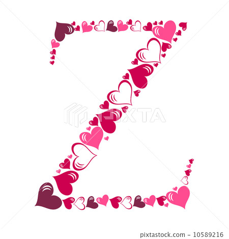 Alphabet of hearts vector illustration 10589216