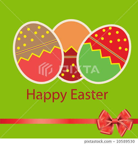 Easter eggs card with colourful eggs. vector illustration Easter eggs card with colourful eggs. vector illustration 10589530