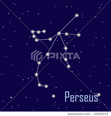 The constellation " Perseus" star in the night sky. Vector illus 10589541