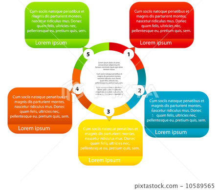 Concept of colorful circular banners with arrows for different b Concept of colorful circular banners with arrows for different b 10589565